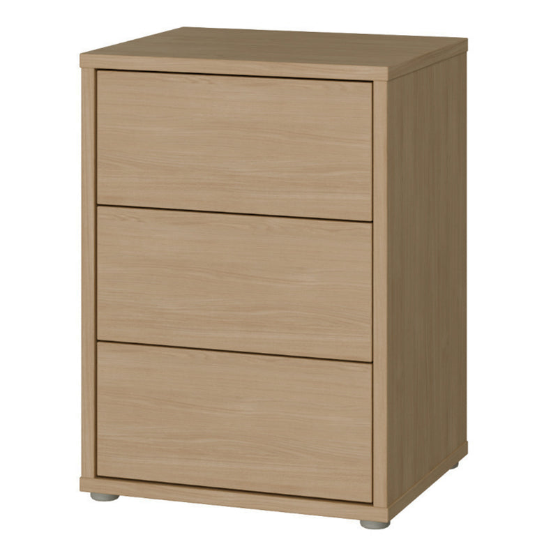 Alice Springs Bedside Cabinet with 3 Drawers Push-to-Open in Elegancia Oak – image 3