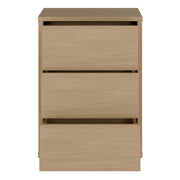 Alice Springs Bedside Cabinet with 3 Drawers Push-to-Open in Elegancia Oak – image 5