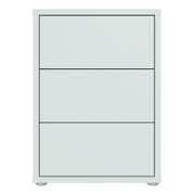 Alice Springs Bedside Cabinet with 3 Drawers Push-to-Open in Light Grey – image 2
