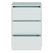 Alice Springs Bedside Cabinet with 3 Drawers Push-to-Open in Light Grey – image 5