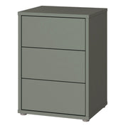 Alice Springs Bedside Cabinet with 3 Drawers Push-to-Open in Sage Green – image 3