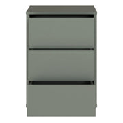 Alice Springs Bedside Cabinet with 3 Drawers Push-to-Open in Sage Green – image 5