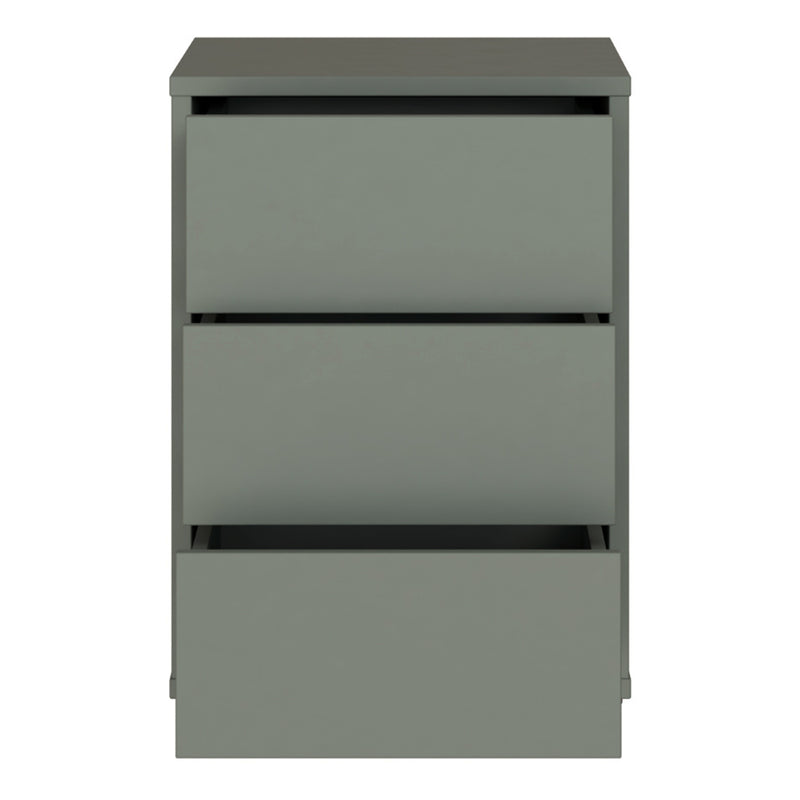 Alice Springs Bedside Cabinet with 3 Drawers Push-to-Open in Sage Green – image 5