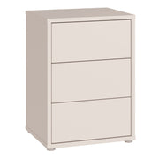 Alice Springs Bedside Cabinet with 3 Drawers Push-to-Open in Sand – image 1