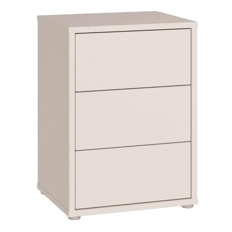 Alice Springs Bedside Cabinet with 3 Drawers Push-to-Open in Sand – image 1
