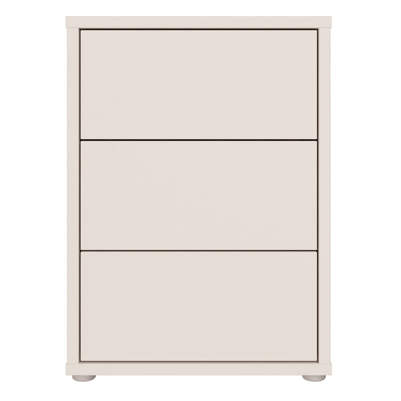 Alice Springs Bedside Cabinet with 3 Drawers Push-to-Open in Sand – image 2
