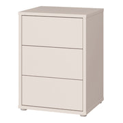Alice Springs Bedside Cabinet with 3 Drawers Push-to-Open in Sand – image 3