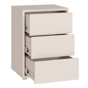 Alice Springs Bedside Cabinet with 3 Drawers Push-to-Open in Sand – image 4