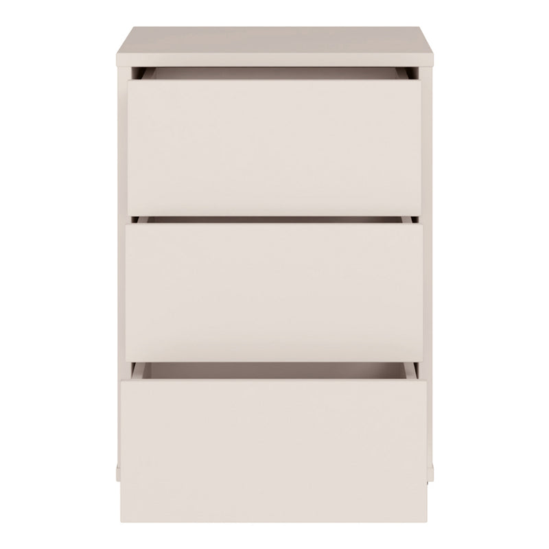 Alice Springs Bedside Cabinet with 3 Drawers Push-to-Open in Sand – image 5