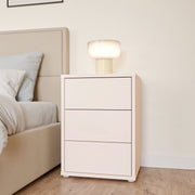 Alice Springs Bedside Cabinet with 3 Drawers Push-to-Open in Sand – image 6