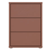 Alice Springs Bedside Cabinet with 3 Drawers Push-to-Open in Terracotta – image 2