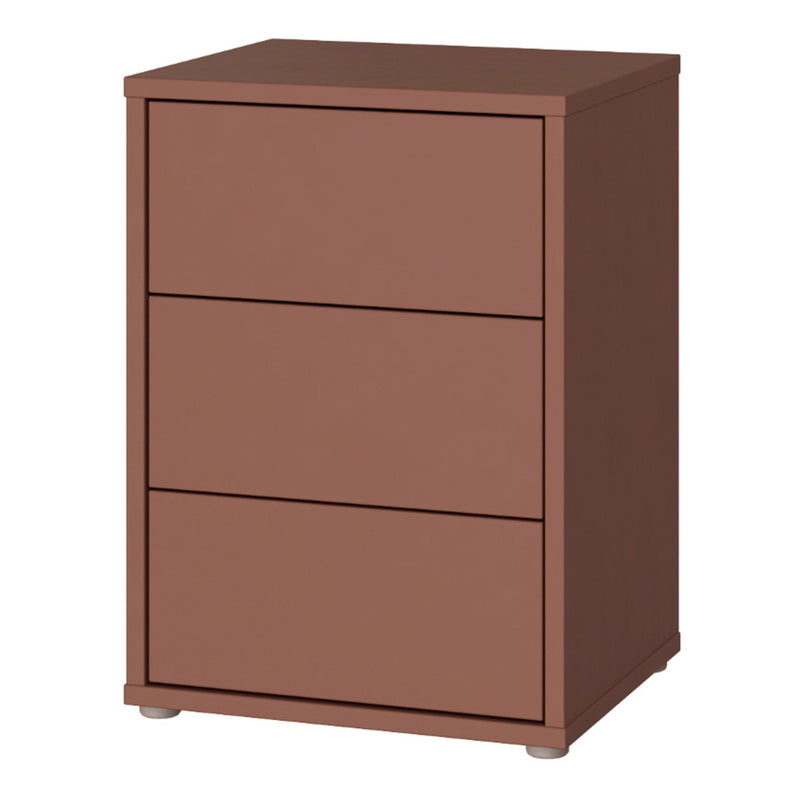 Alice Springs Bedside Cabinet with 3 Drawers Push-to-Open in Terracotta – image 3