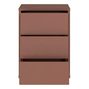 Alice Springs Bedside Cabinet with 3 Drawers Push-to-Open in Terracotta – image 5