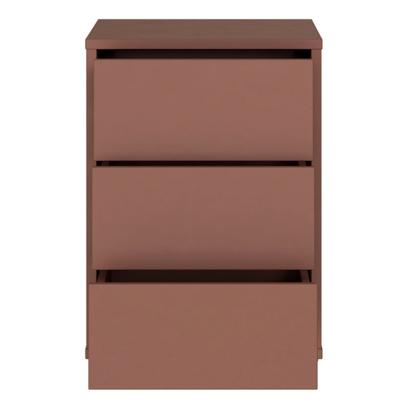 Alice Springs Bedside Cabinet with 3 Drawers Push-to-Open in Terracotta – image 5