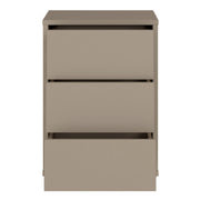 Alice Springs Bedside Cabinet with 3 Drawers Push-to-Open in Taupe – image 5