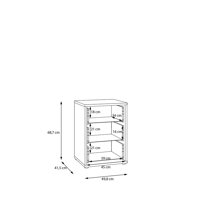 Alice Springs Bedside Cabinet with 3 Drawers Push-to-Open in Taupe – image 8