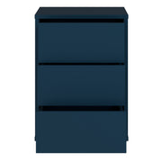 Alice Springs Bedside Cabinet with 3 Drawers Push-to-Open in Night Blue – image 5