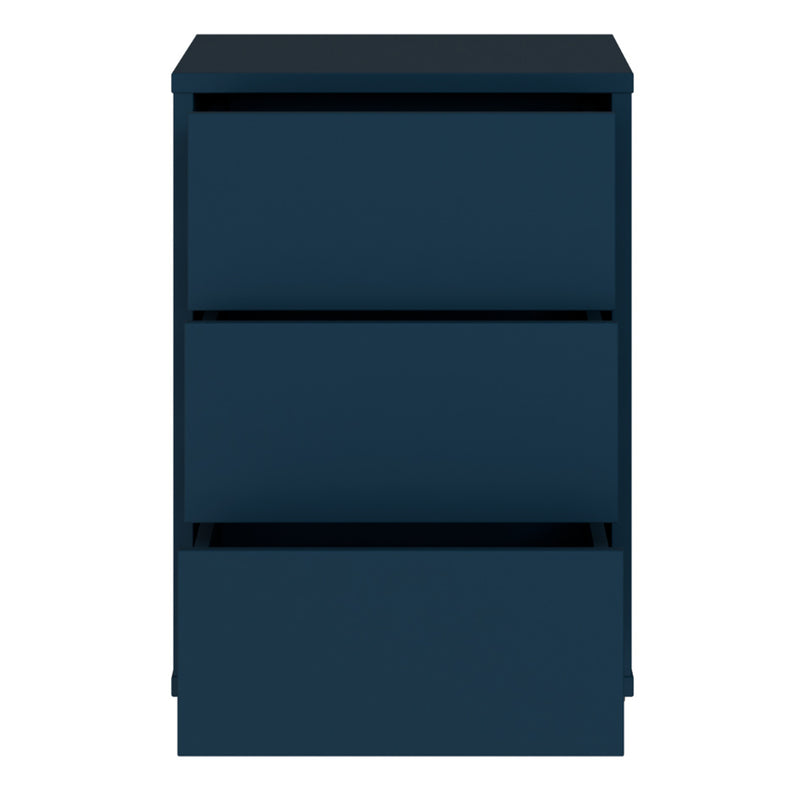 Alice Springs Bedside Cabinet with 3 Drawers Push-to-Open in Night Blue – image 5