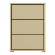 Alice Springs Bedside Cabinet with 3 Drawers Push-to-Open in Butter Yellow – image 2