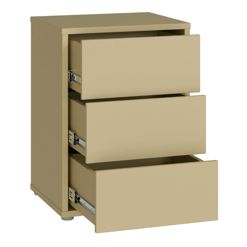 Alice Springs Bedside Cabinet with 3 Drawers Push-to-Open in Butter Yellow – image 4