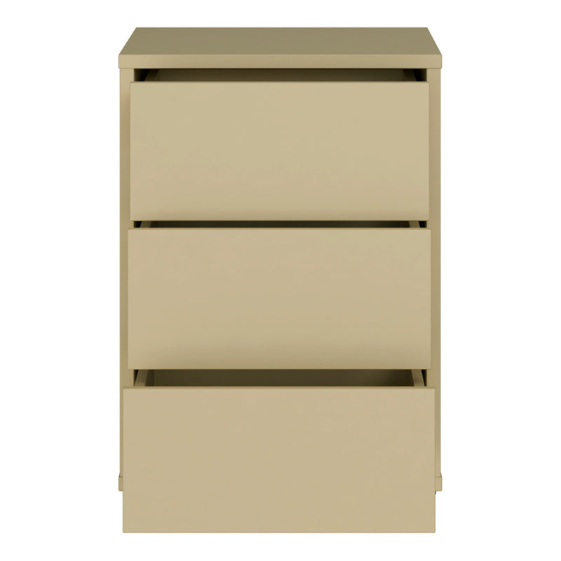 Alice Springs Bedside Cabinet with 3 Drawers Push-to-Open in Butter Yellow – image 5