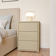 Alice Springs Bedside Cabinet with 3 Drawers Push-to-Open in Butter Yellow – image 6