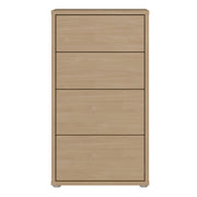 Alice Springs Tall 4 Drawer Chest with Push-to-Open Drawers in Elegancia Oak – image 2