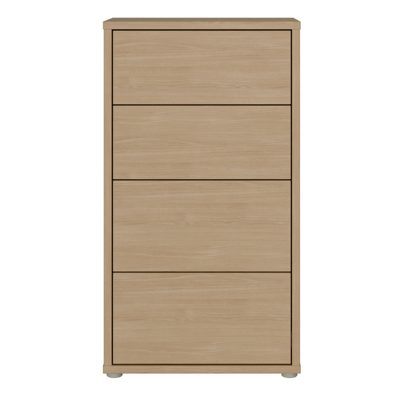 Alice Springs Tall 4 Drawer Chest with Push-to-Open Drawers in Elegancia Oak – image 2
