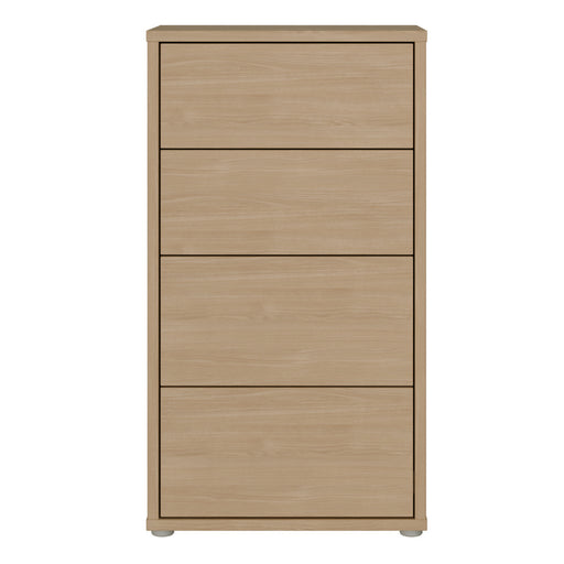 Alice Springs Tall 4 Drawer Chest with Push-to-Open Drawers in Elegancia Oak – image 2