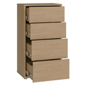 Alice Springs Tall 4 Drawer Chest with Push-to-Open Drawers in Elegancia Oak – image 4