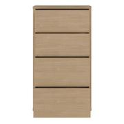 Alice Springs Tall 4 Drawer Chest with Push-to-Open Drawers in Elegancia Oak – image 5