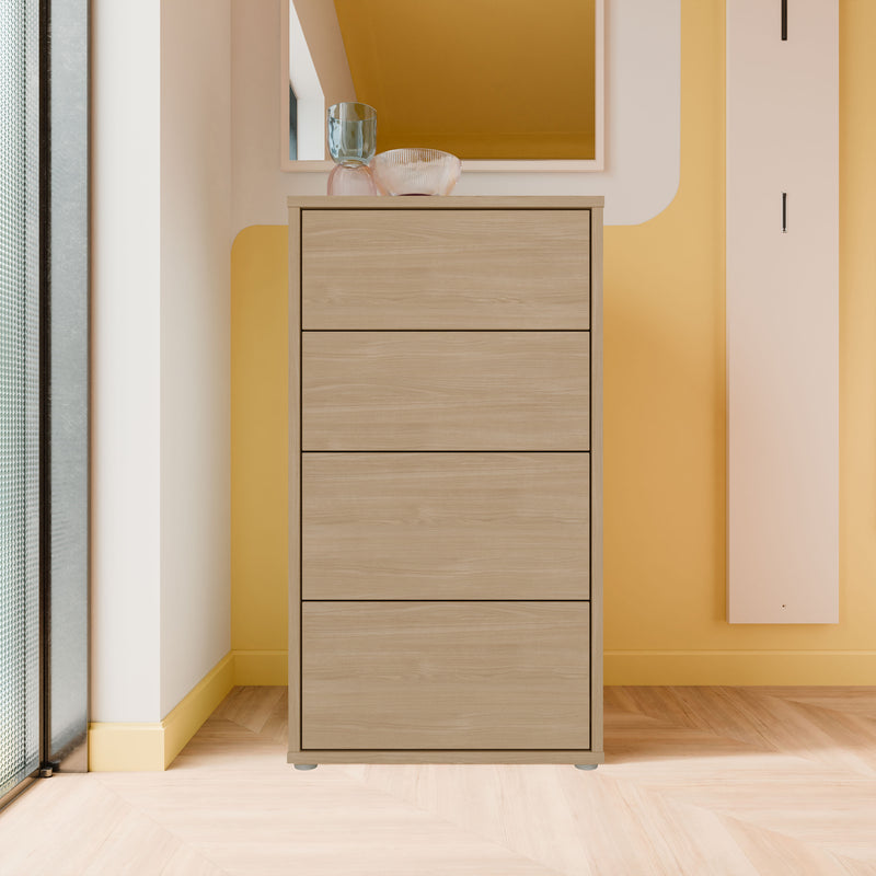 Alice Springs Tall 4 Drawer Chest with Push-to-Open Drawers in Elegancia Oak – image 6