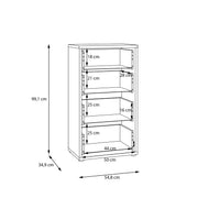 Alice Springs Tall 4 Drawer Chest with Push-to-Open Drawers in Elegancia Oak – image 9