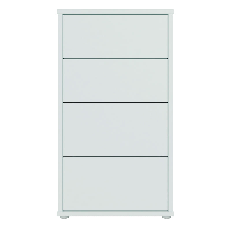 Alice Springs Tall 4 Drawer Chest with Push-to-Open Drawers in Light Grey – image 2