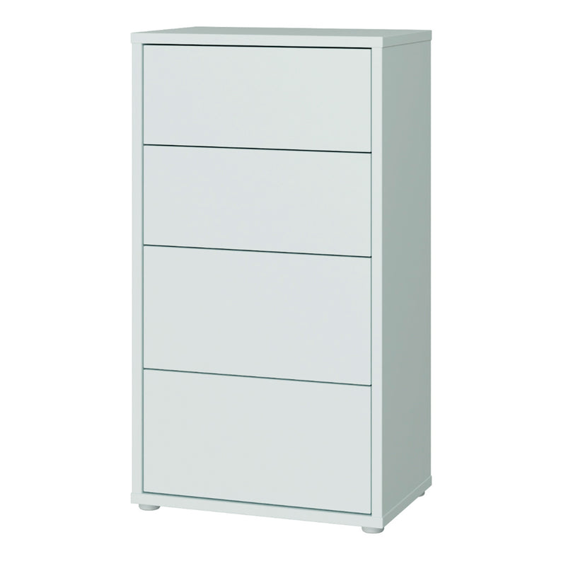 Alice Springs Tall 4 Drawer Chest with Push-to-Open Drawers in Light Grey – image 3
