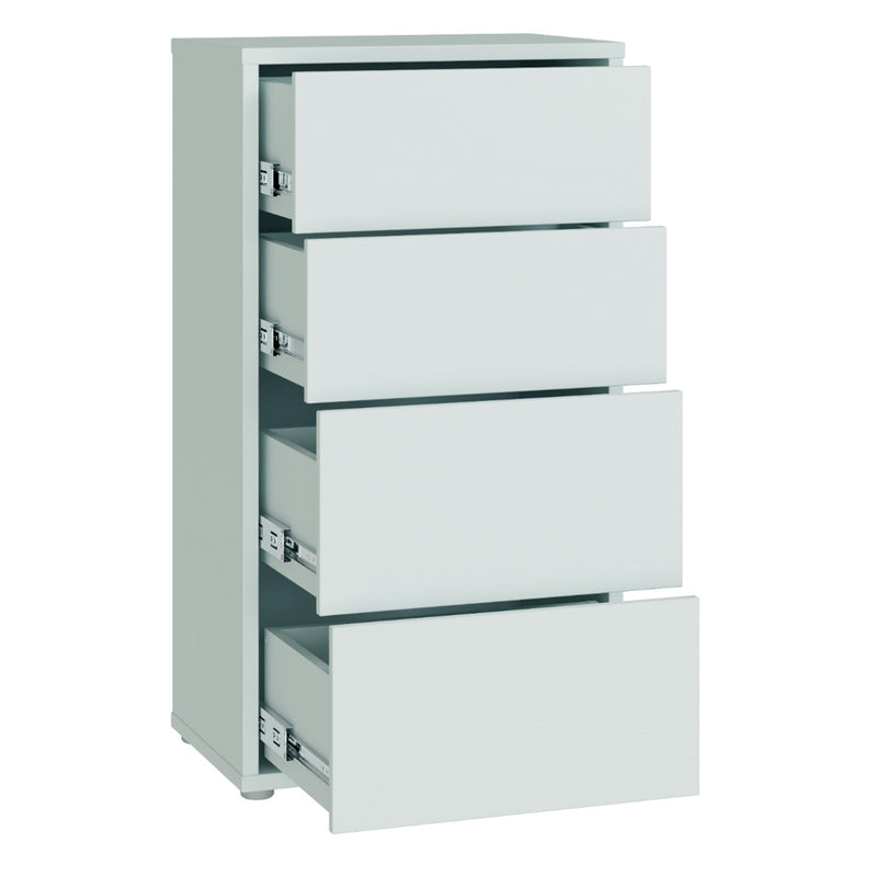 Alice Springs Tall 4 Drawer Chest with Push-to-Open Drawers in Light Grey – image 4