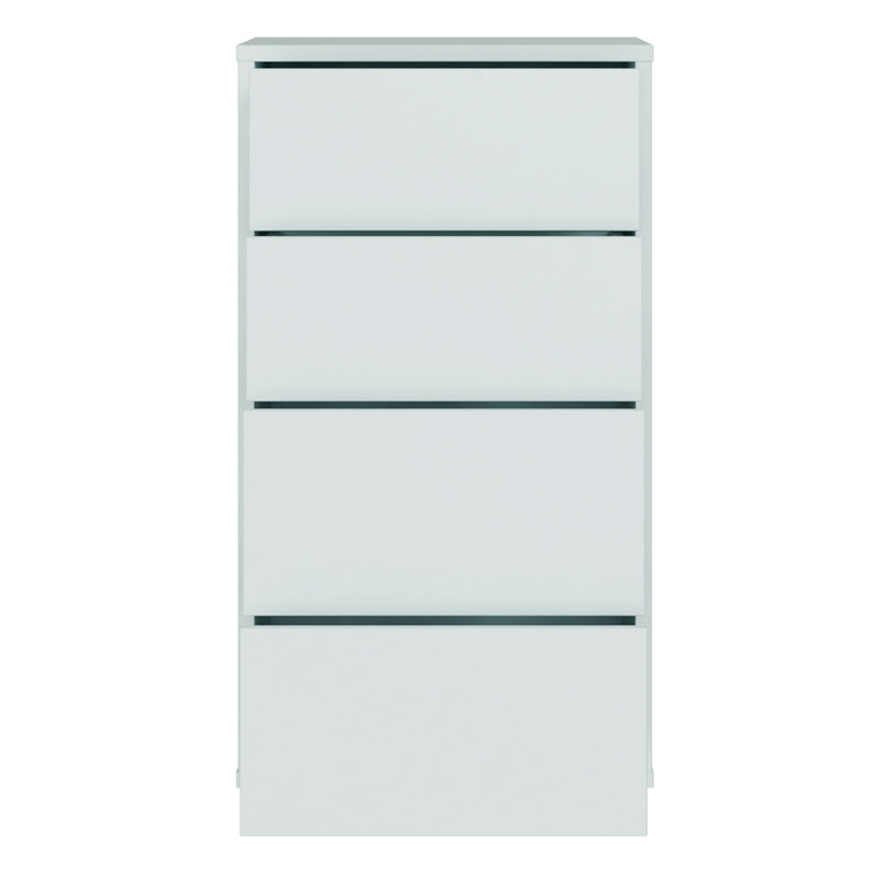 Alice Springs Tall 4 Drawer Chest with Push-to-Open Drawers in Light Grey – image 5
