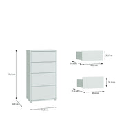 Alice Springs Tall 4 Drawer Chest with Push-to-Open Drawers in Light Grey – image 8