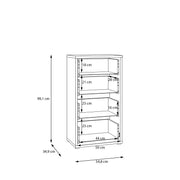 Alice Springs Tall 4 Drawer Chest with Push-to-Open Drawers in Light Grey – image 9