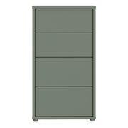 Alice Springs Tall 4 Drawer Chest with Push-to-Open Drawers in Sage Green – image 2