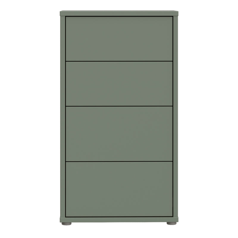 Alice Springs Tall 4 Drawer Chest with Push-to-Open Drawers in Sage Green – image 2