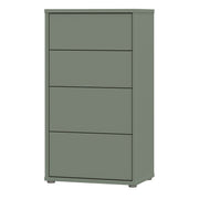 Alice Springs Tall 4 Drawer Chest with Push-to-Open Drawers in Sage Green – image 3