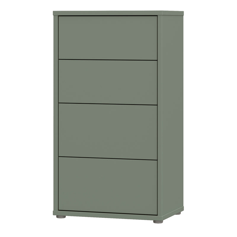 Alice Springs Tall 4 Drawer Chest with Push-to-Open Drawers in Sage Green – image 3