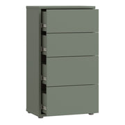 Alice Springs Tall 4 Drawer Chest with Push-to-Open Drawers in Sage Green – image 4