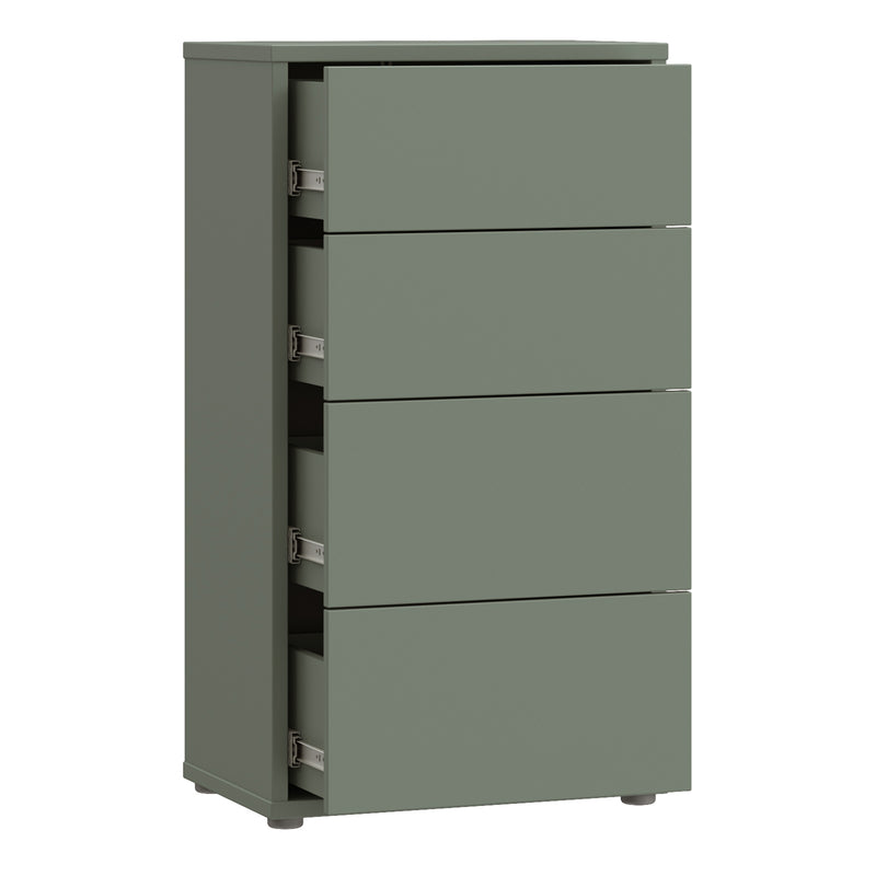 Alice Springs Tall 4 Drawer Chest with Push-to-Open Drawers in Sage Green – image 4