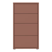 Alice Springs Tall 4 Drawer Chest with Push-to-Open Drawers in Terracotta – image 2