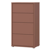 Alice Springs Tall 4 Drawer Chest with Push-to-Open Drawers in Terracotta – image 3