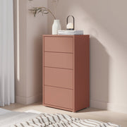 Alice Springs Tall 4 Drawer Chest with Push-to-Open Drawers in Terracotta – image 6