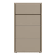 Alice Springs Tall 4 Drawer Chest with Push-to-Open Drawers in Taupe – image 2