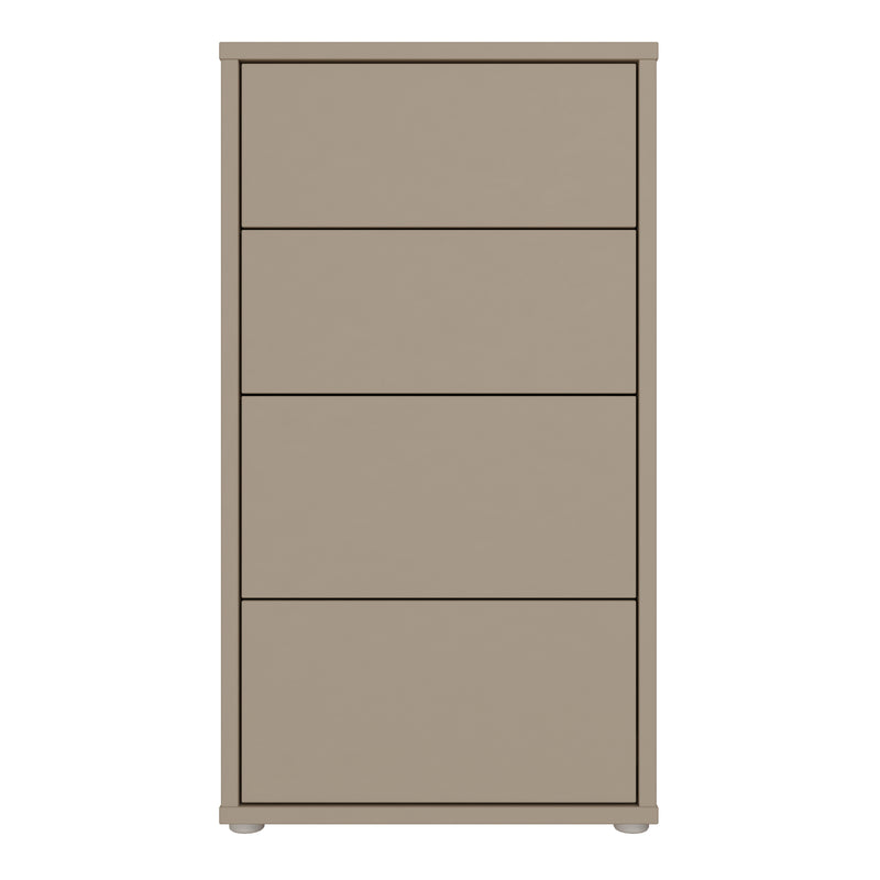 Alice Springs Tall 4 Drawer Chest with Push-to-Open Drawers in Taupe – image 2